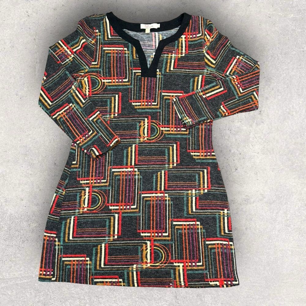 ARYEH ANTHROPOLOGIE Women's Large Long Sleeve Stretch‎ Shift Dress